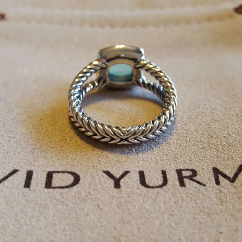 David Yurman Sterling Silver Diamond
Chalcedony Petite Albion Ring - Picture 5 of 5
